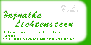 hajnalka lichtenstern business card